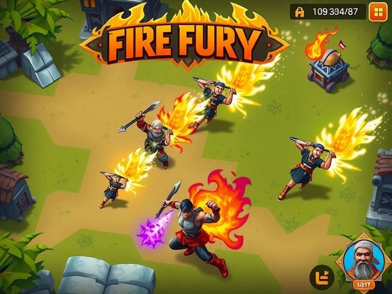 Fire Fury Blitz Conqueror gameplay screenshot showing intense battle action